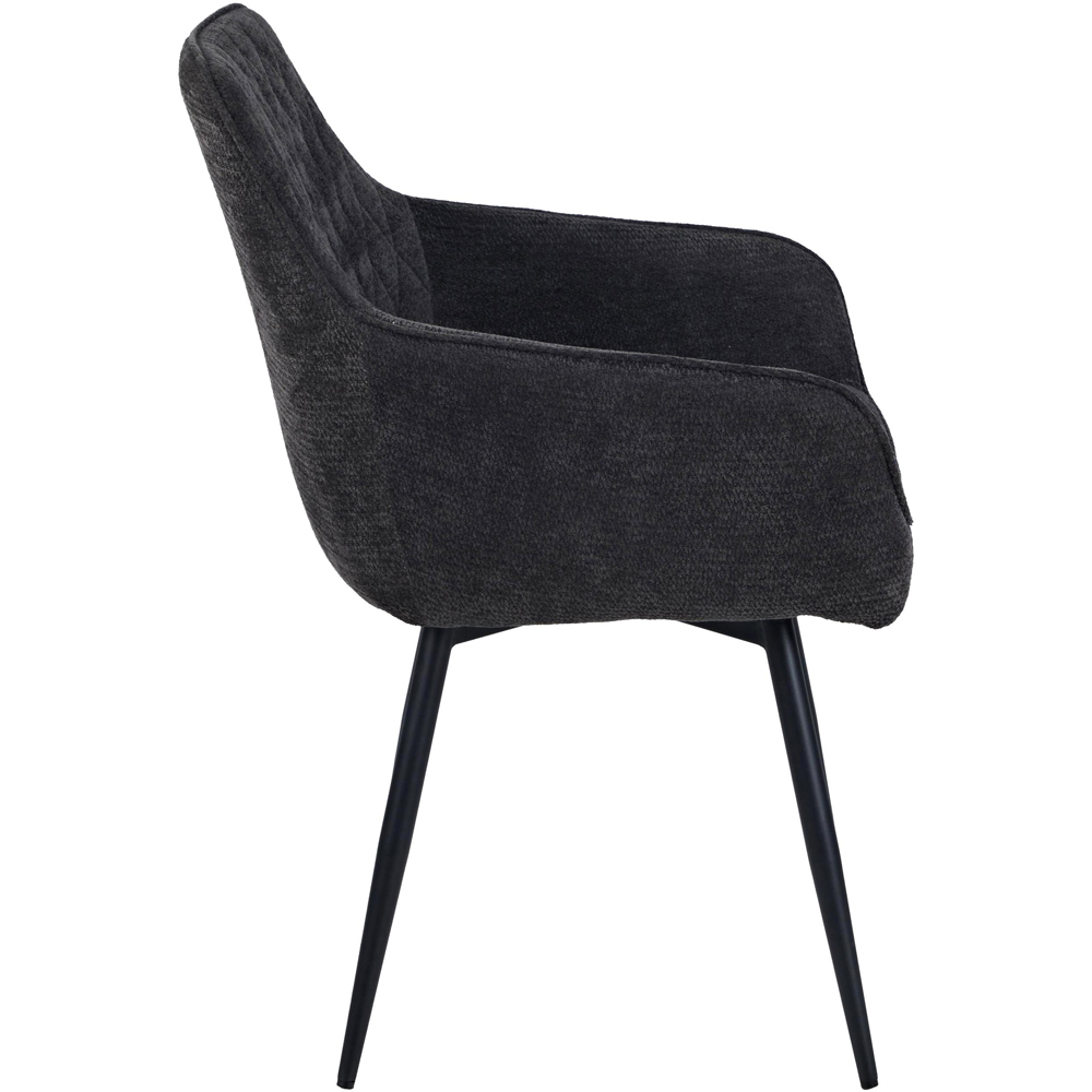 Portland Axton Black Fabric Dining Chair Image 3