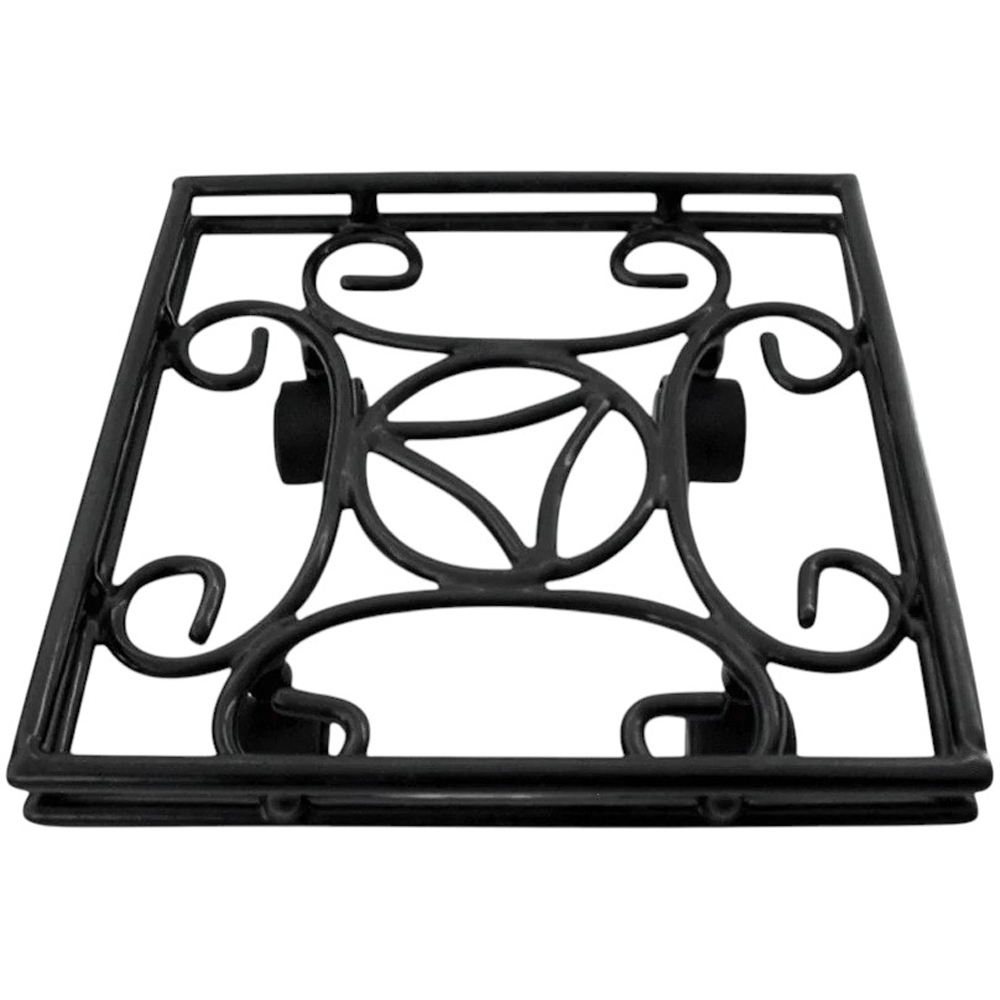 Garden Pride Black Small Square Pot Caddy 10 inch 2 Pack Image 1