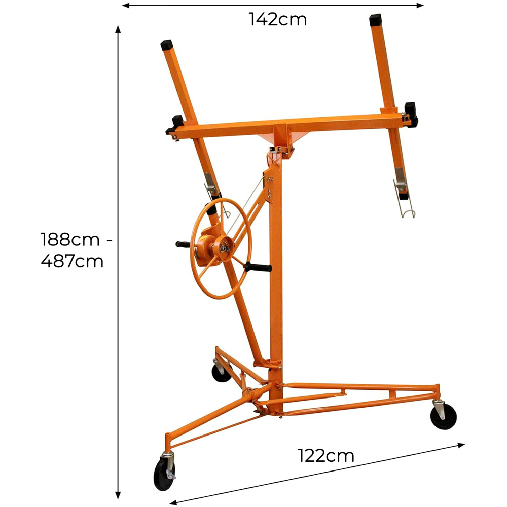 MonsterShop 16ft Plasterboard Lifter Hoist and Trolley 1000kg Image 5