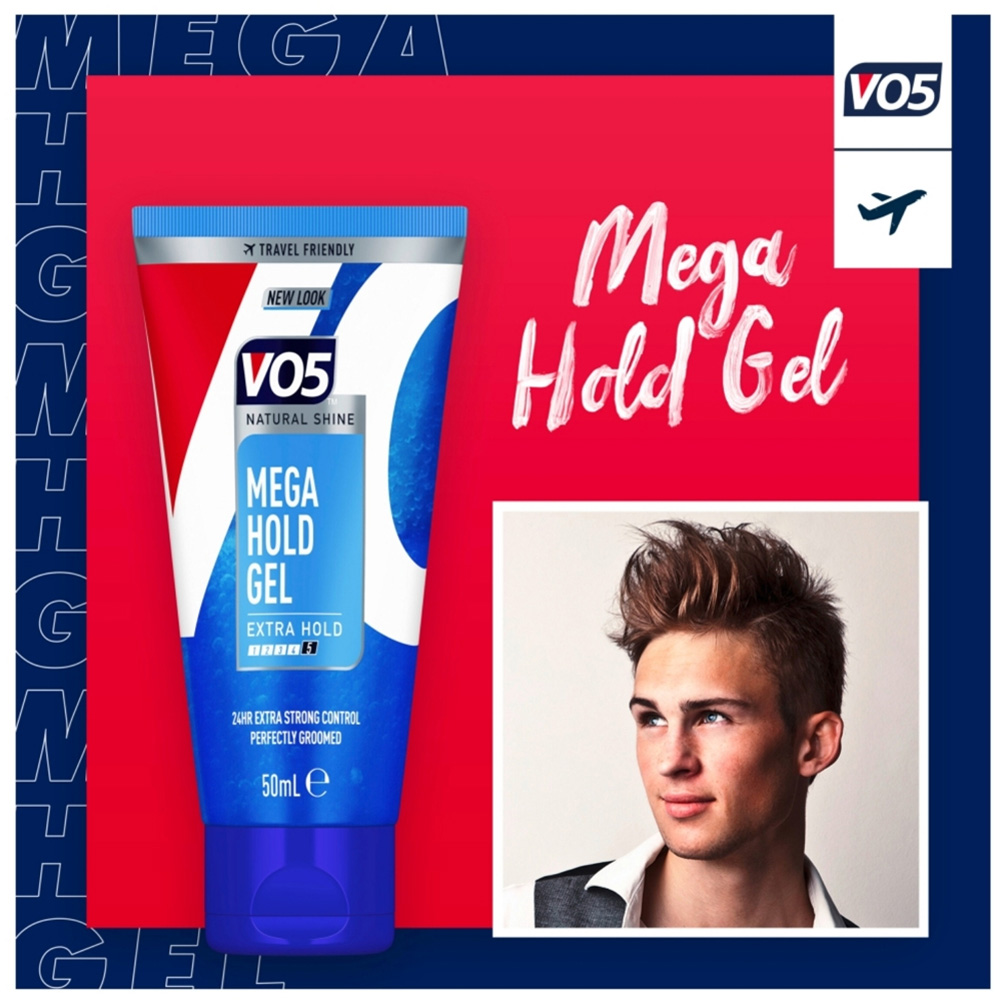 VO5 Natural Shine 72H Slick Styles Long-Lasting Weatherproof Mega Hold Hair Gel 50ml 6 Pack Image 5