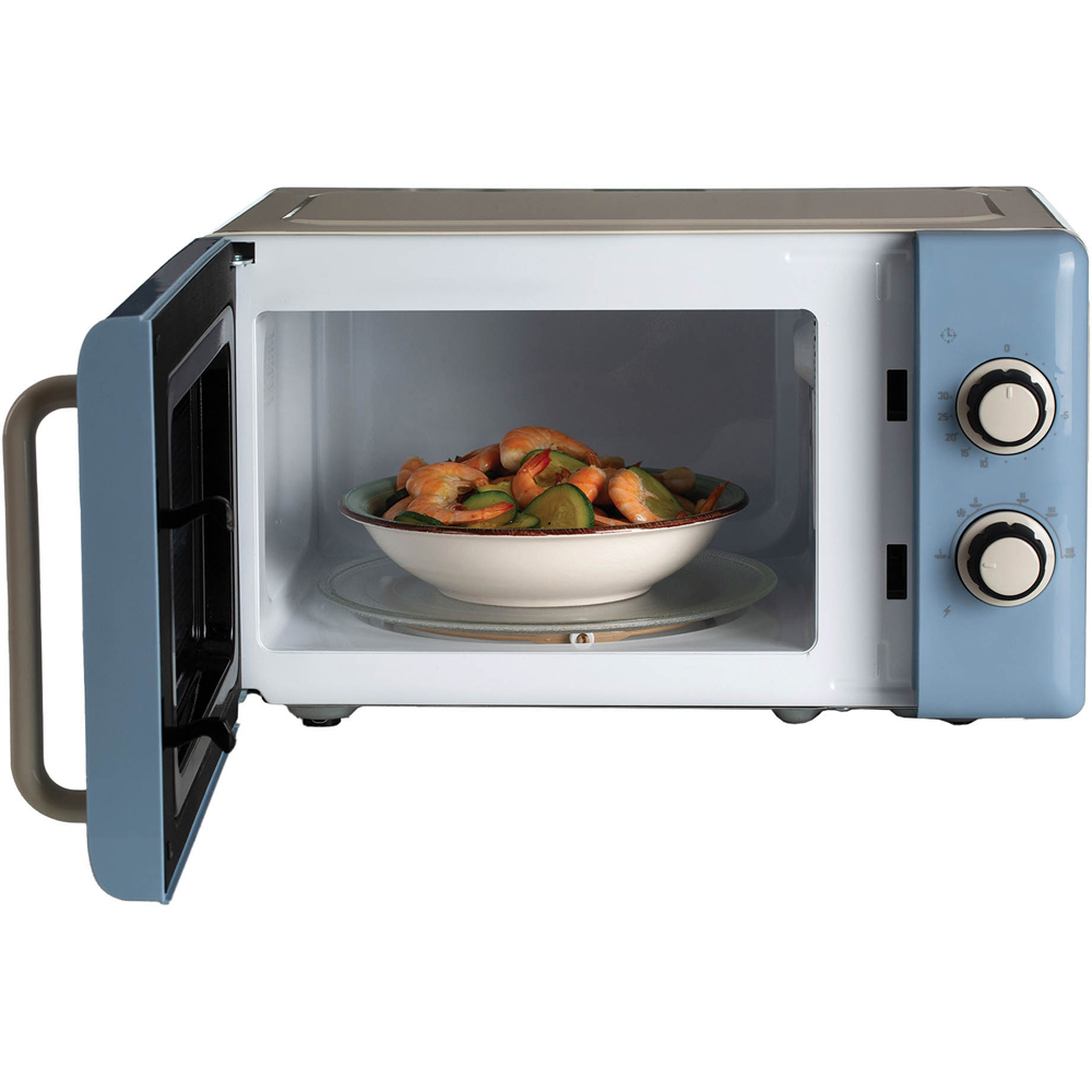 Ariete AR3962 Blue 20L Vintage Mechanical Microwave 800W Image 4