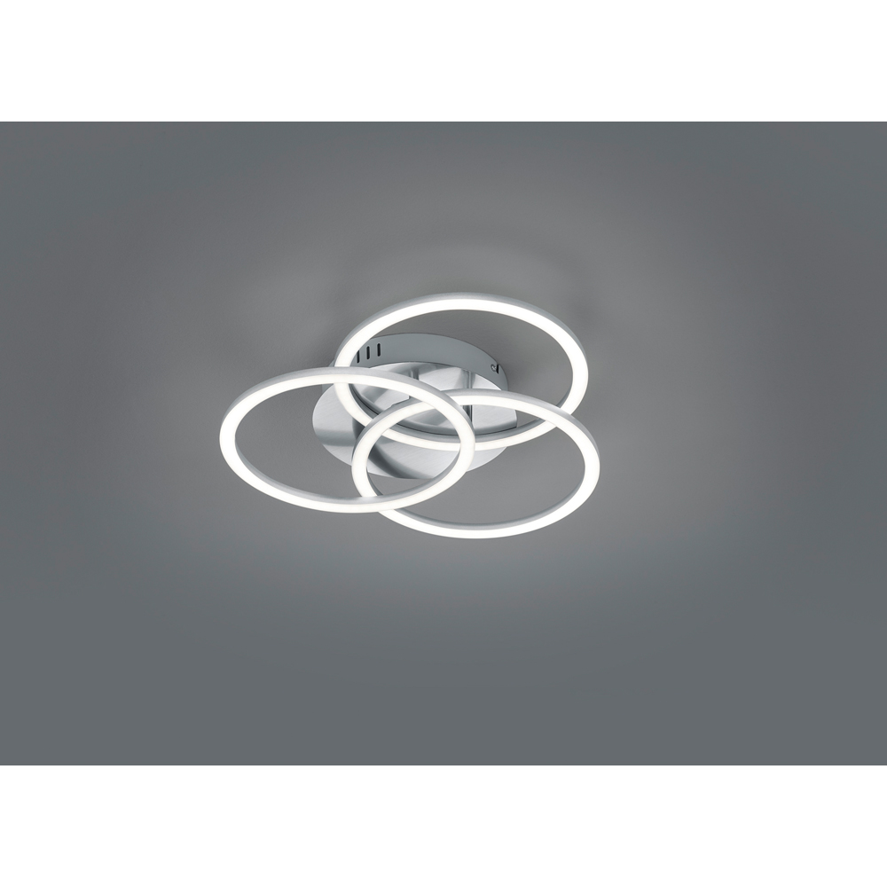 TRIO Circle Matt Nickel LED Ceiling Light Image 2