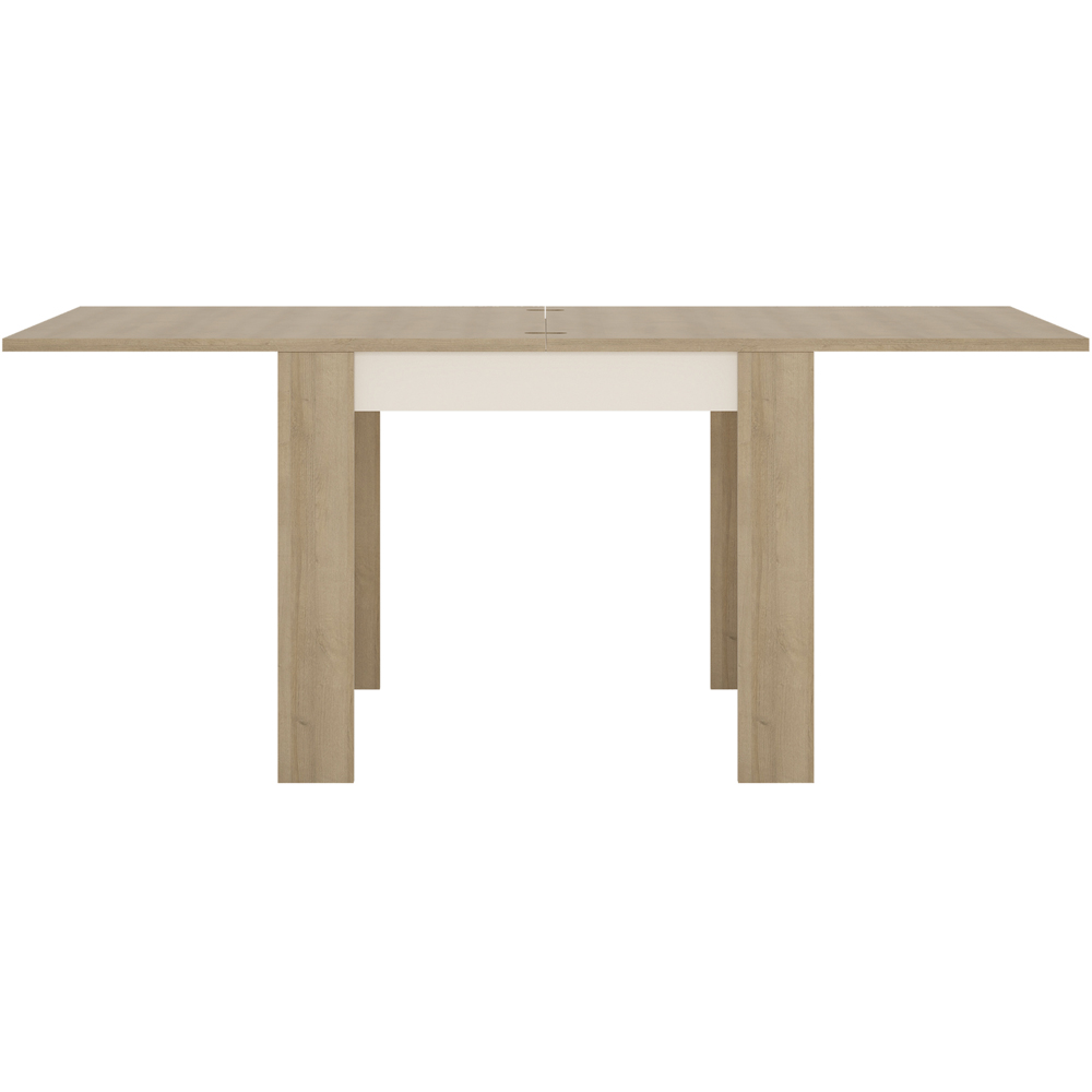 Florence Lyon 4 Seater 90 to 180cm Extending Dining Table Riviera Oak and White Image 3