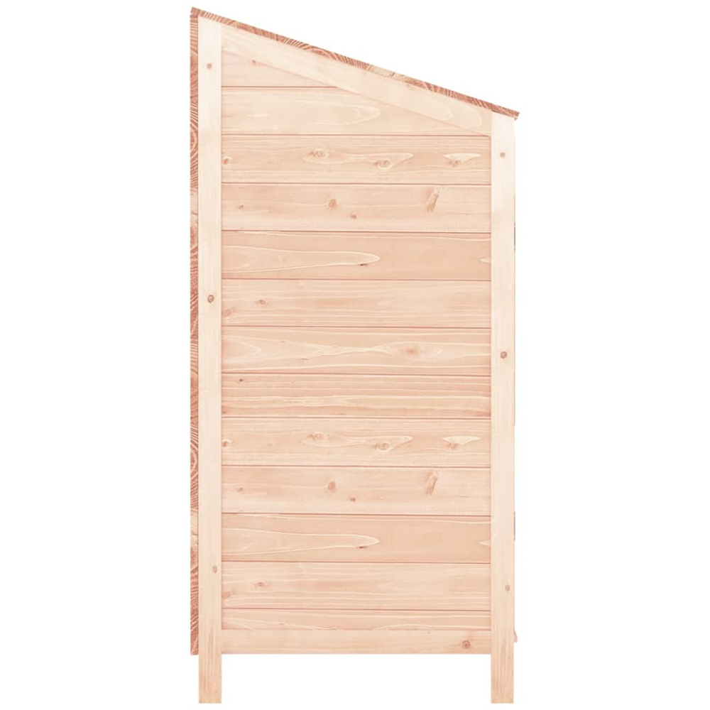 vidaXL 3.3 x 1.7ft Brown Wooden Pent Garden Shed Image 2