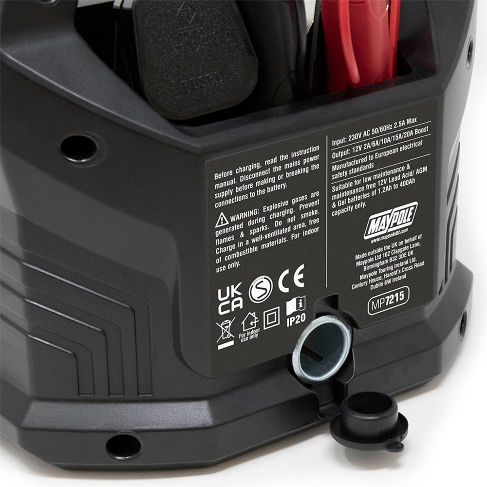 Maypole 12V 15A Battery Charger with 20A Boost Charge Image 4