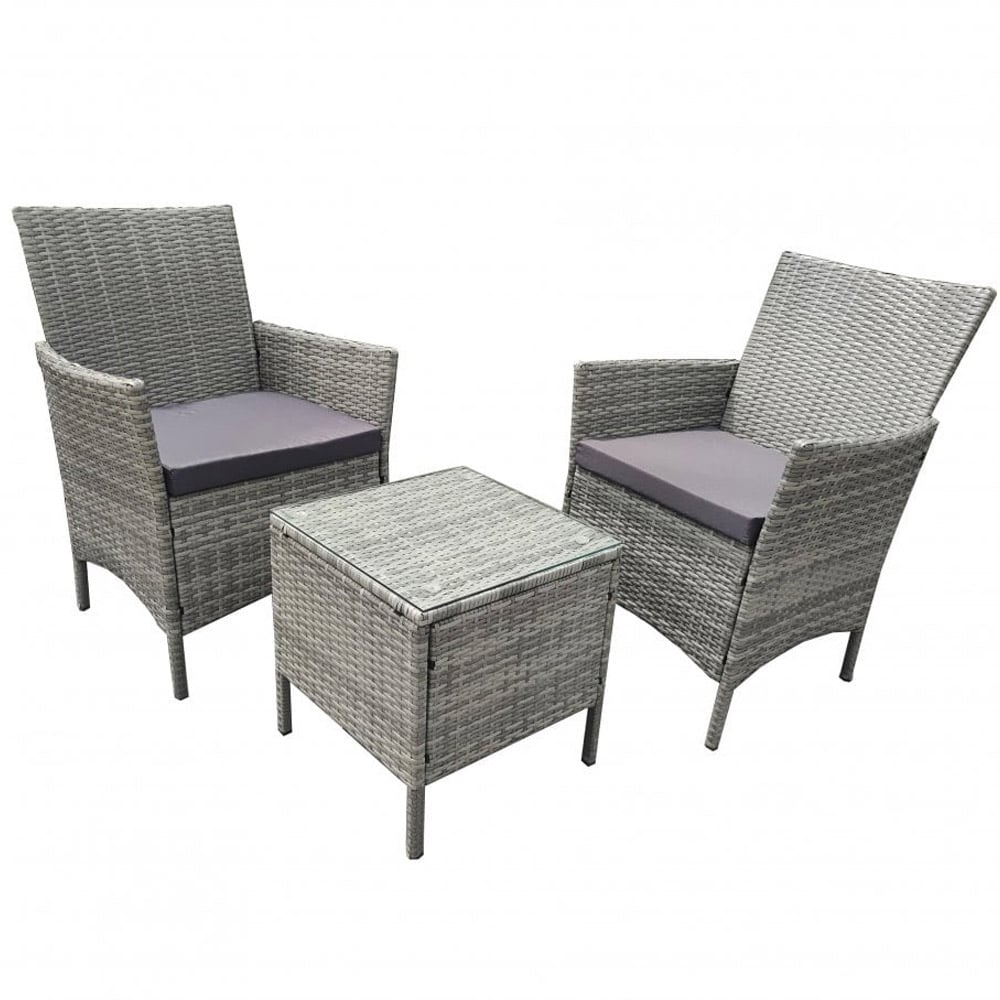 Neo 2 Seater Garden Bistro Set Grey Image 2