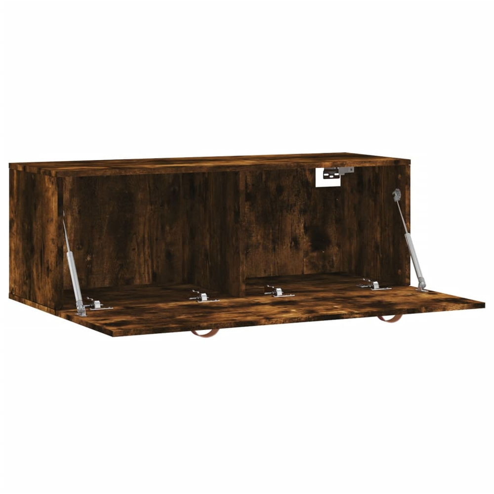 vidaXL 2 Door Smoked Oak Wall Cabinet Image 6