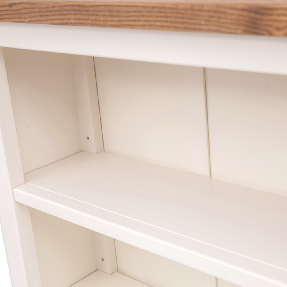 Lovere 4 Shelf Off White Wide Bookcase Image 6