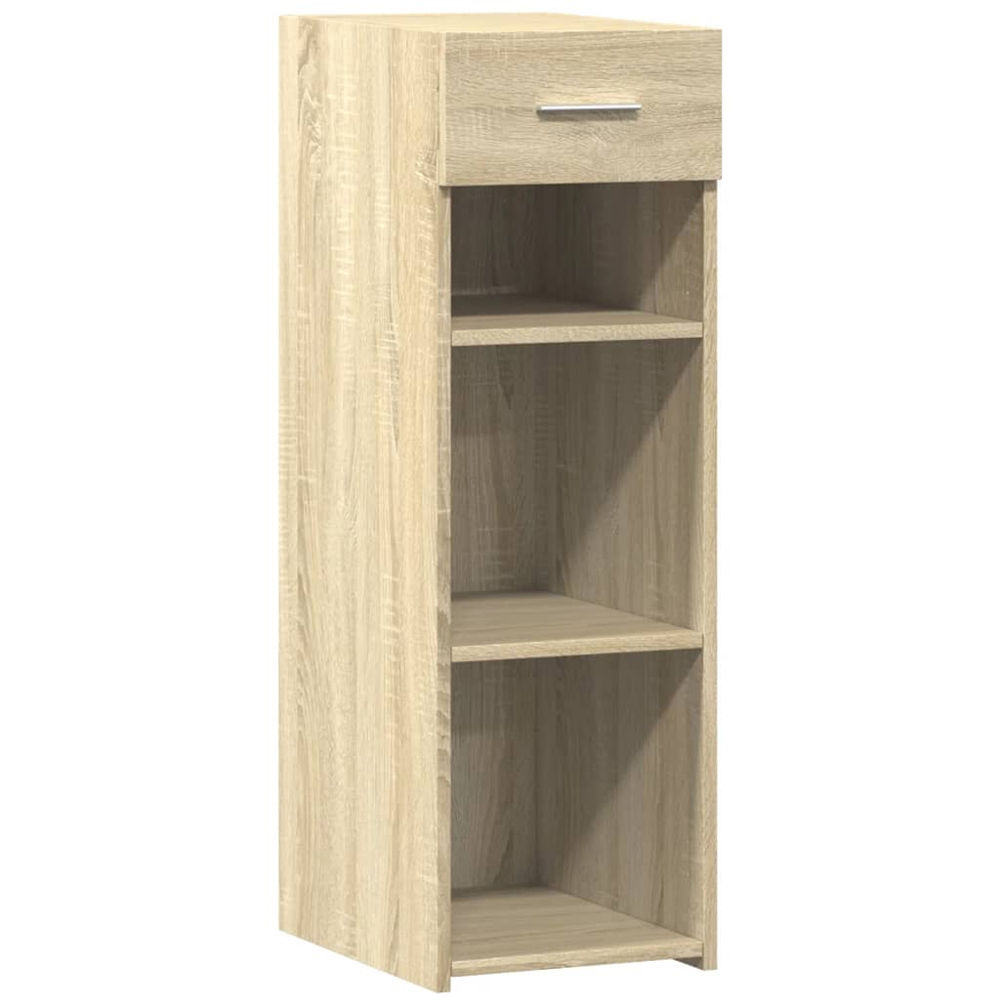 vidaXL Single Drawer 3 Shelf Sonoma Oak Sideboard Image 2
