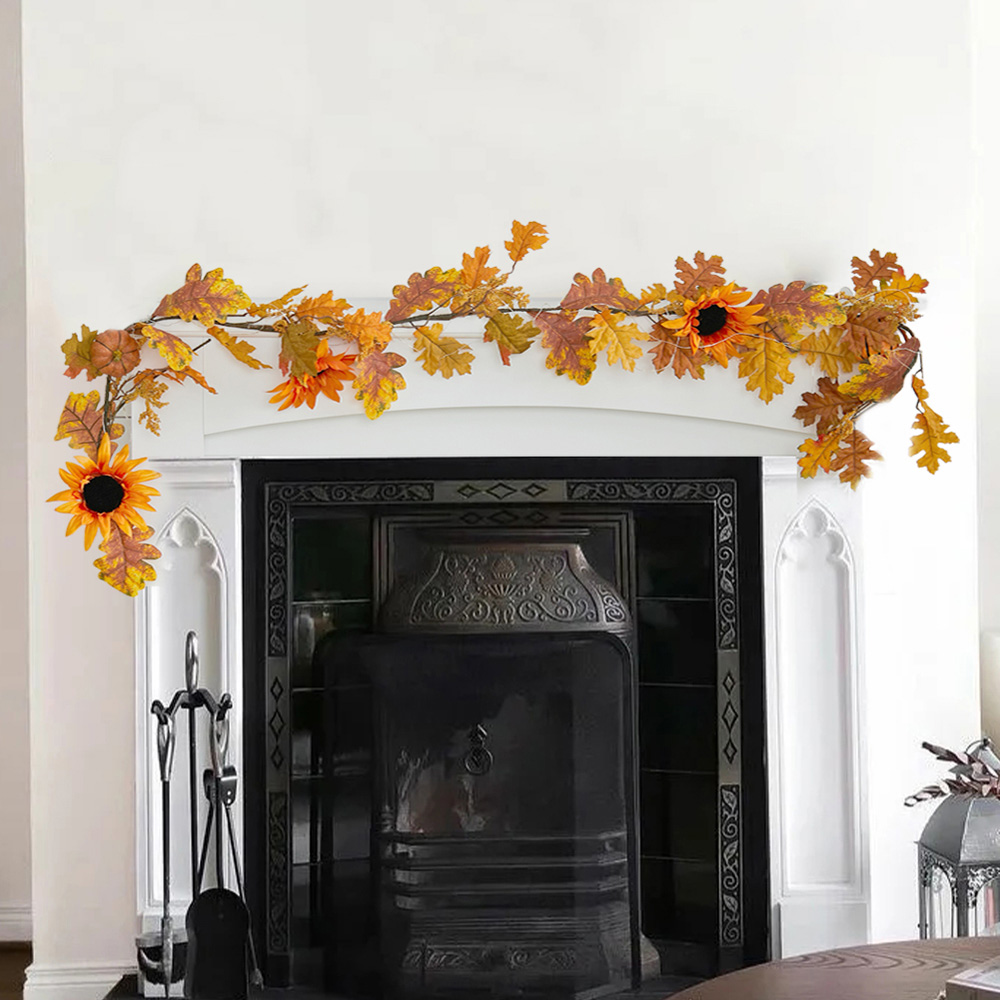 Living and Home LED Garland with Sunflower and Pumpkins 180cm Image 8