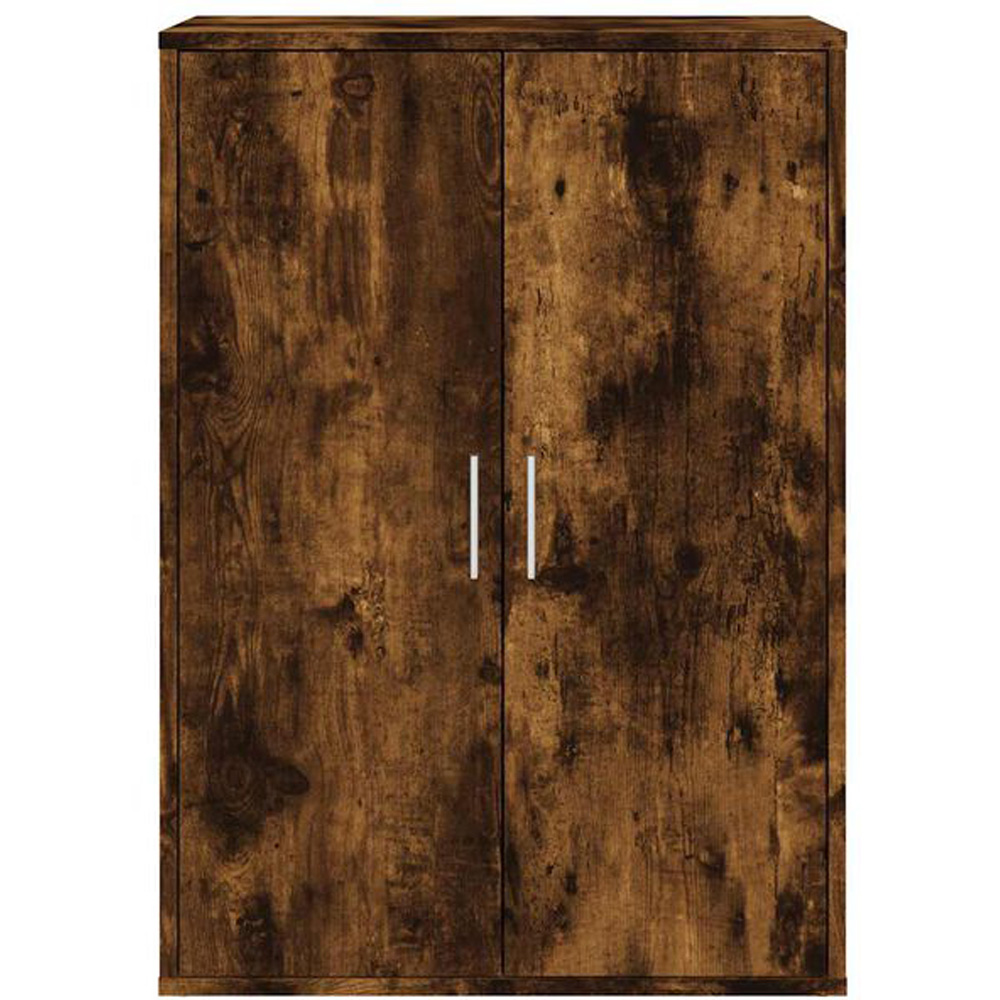 vidaXL 2 Door Smoked Oak Sideboard Set of 2 Image 4