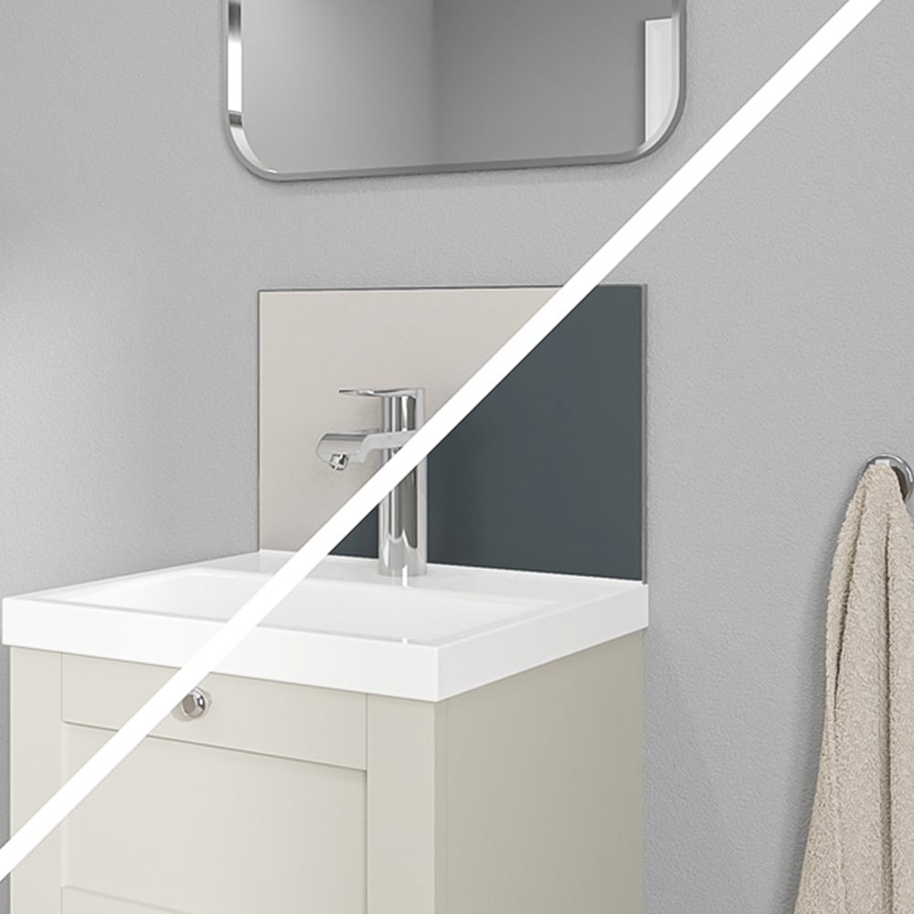 Wetwall Alloy Malibu Grey and Storm Blue Splashback 400 x 250mm Image 1