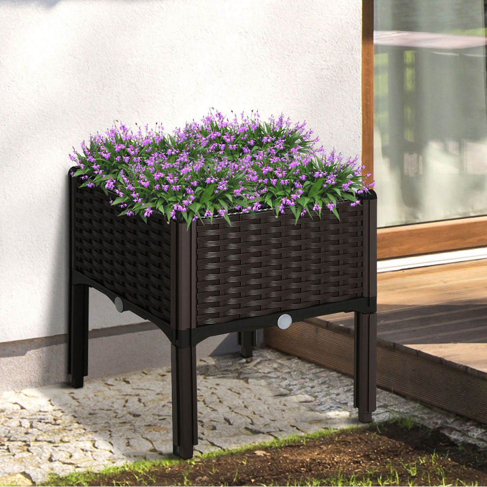 Outsunny Brown Raised Garden Bed Planter Image 2