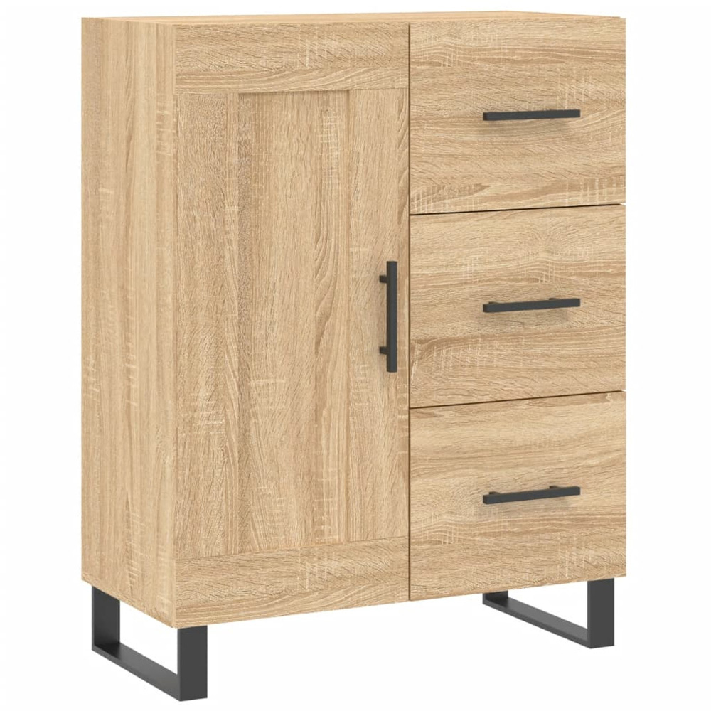 vidaXL Single Door 3 Drawer 3 Shelf Sonoma Oak Highboard Image 7