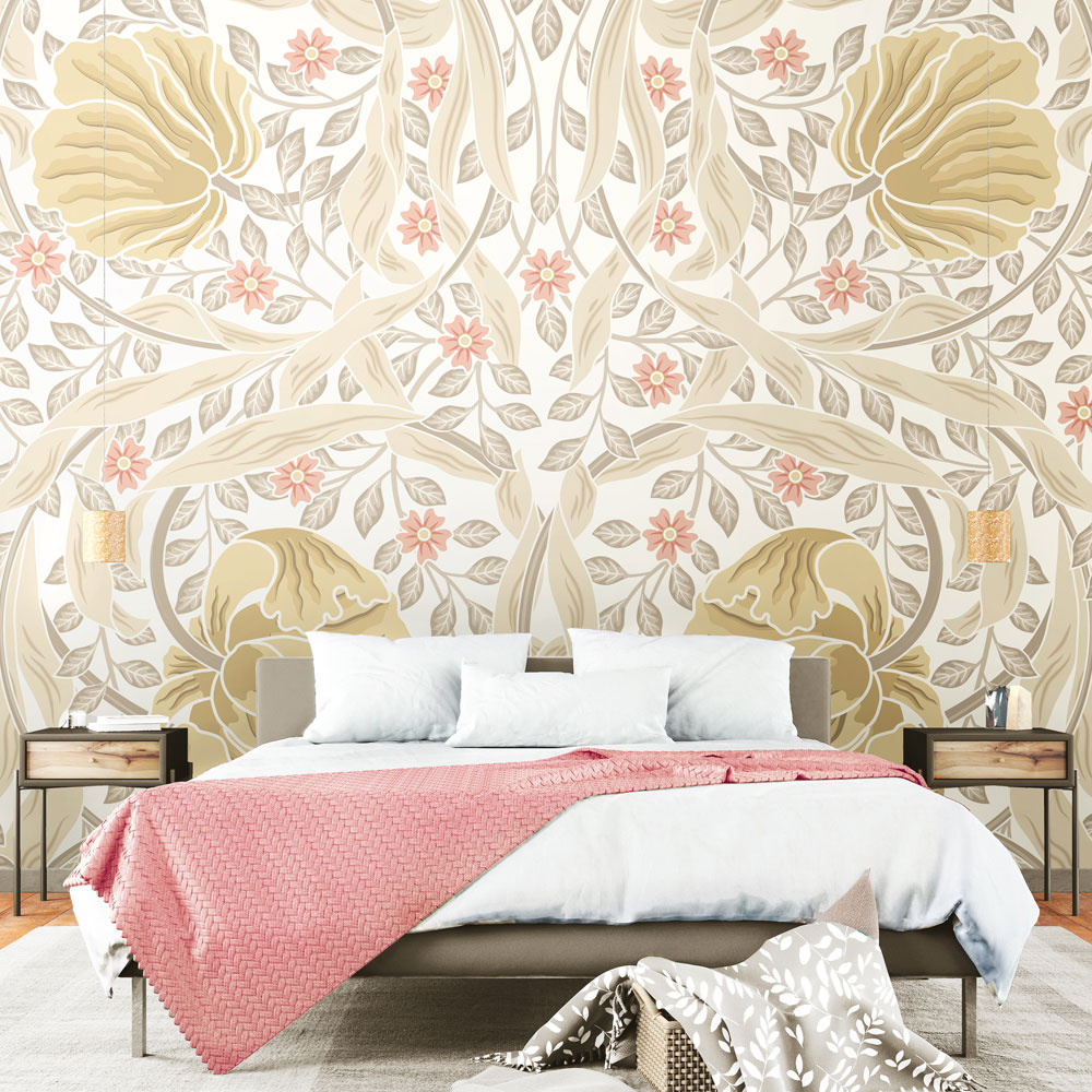 Origin Murals Flower Circle Blush Wall Mural Image 1