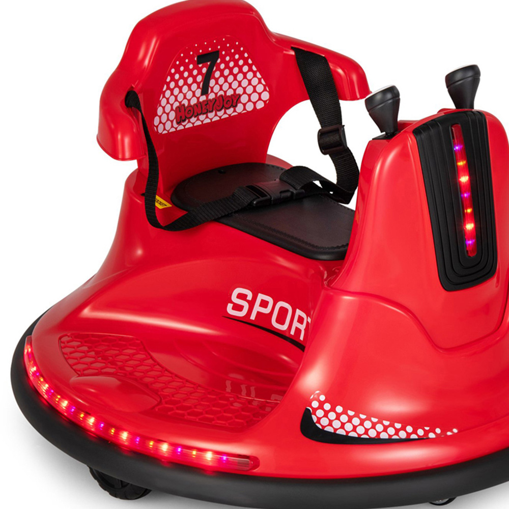 Costway Kids Red Electric Ride On Bumper Car with Dual Joysticks and Remote Control 12V Image 5