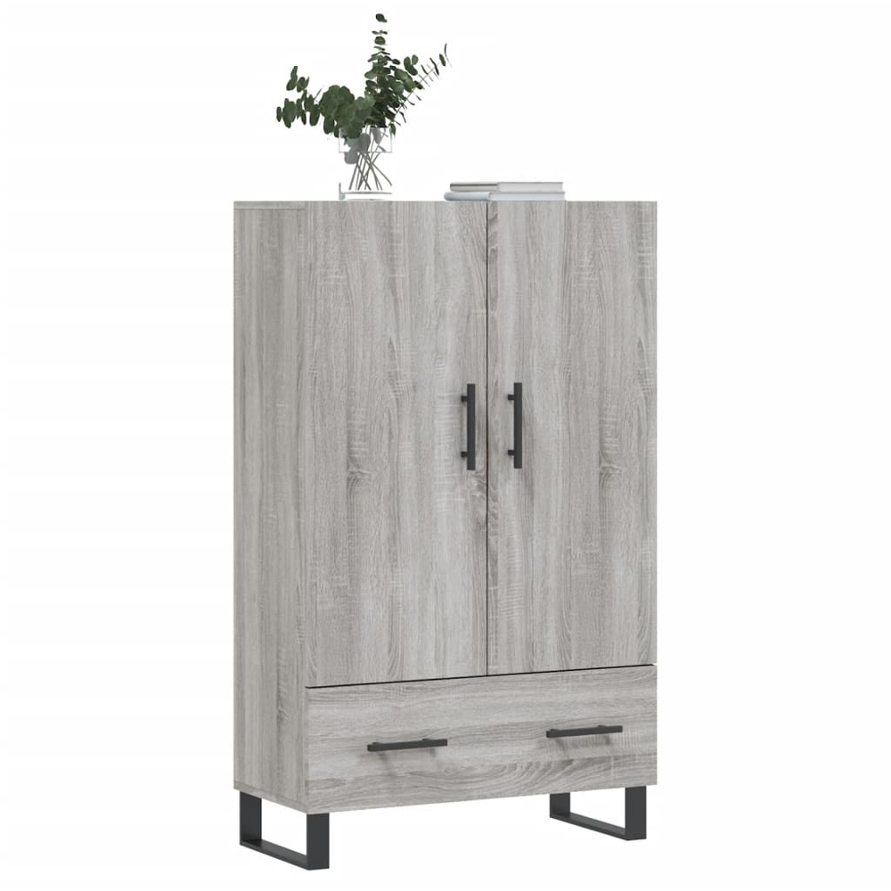 vidaXL 2 Door Single Drawer Grey Sonoma Highboard Image 3