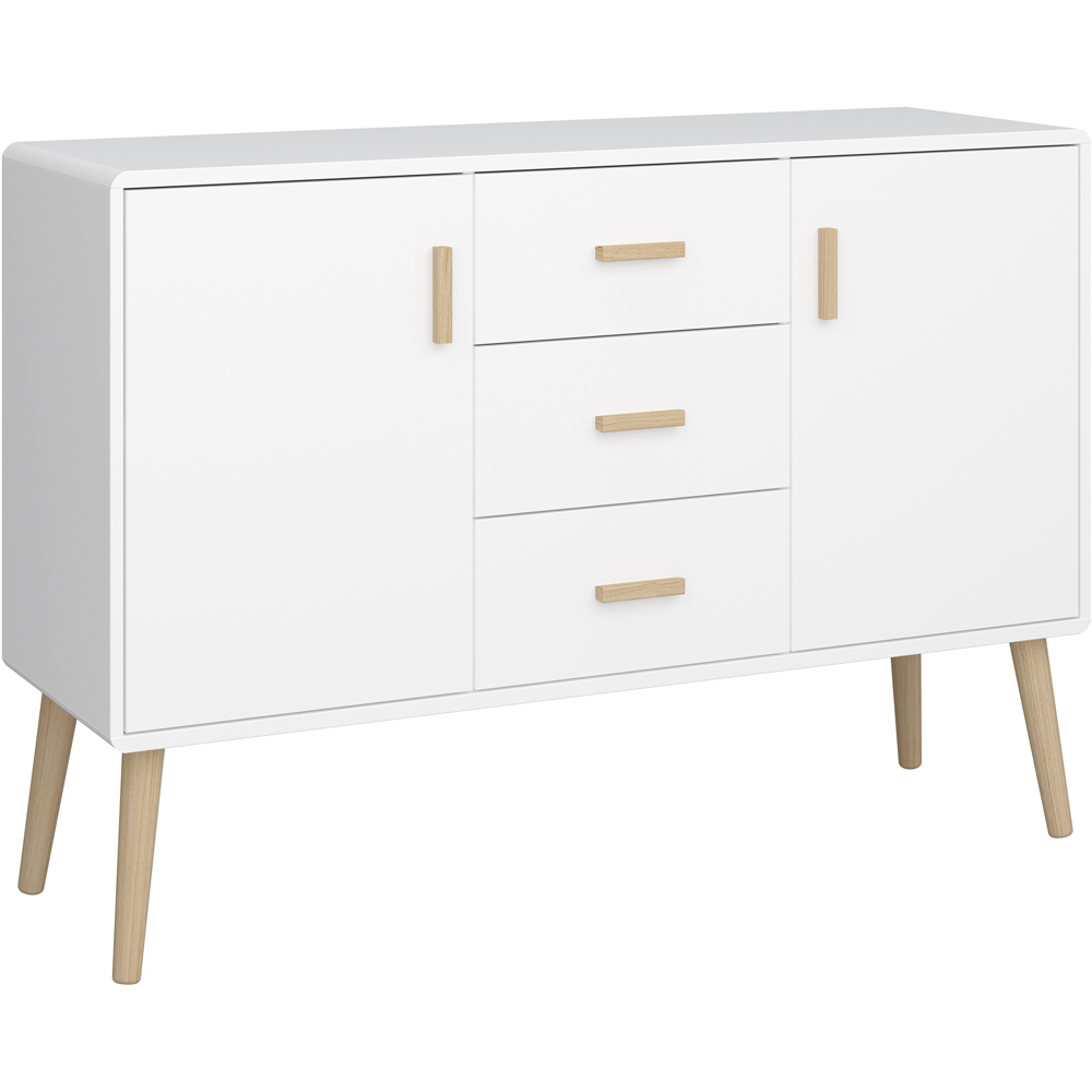 Florence 2 Door 3 Drawer Pure White Sideboard Image 2