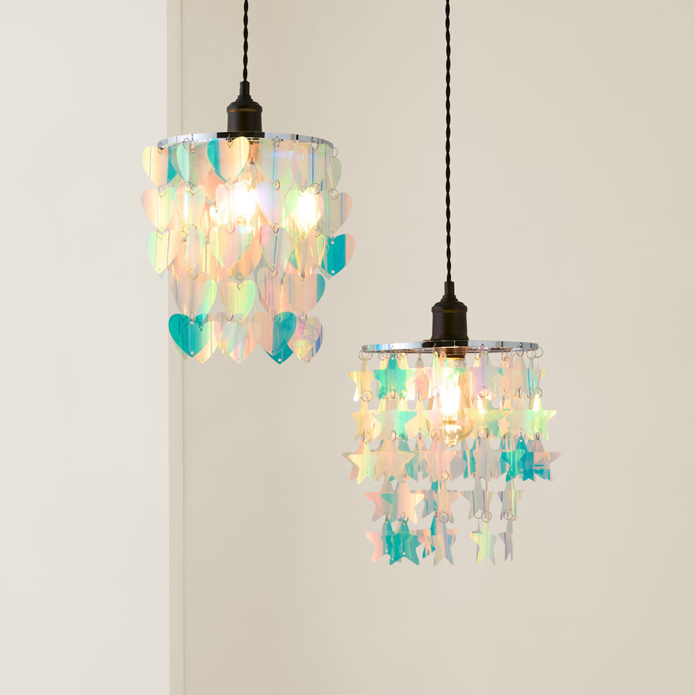 ValueLights Orla 2-Tier Iridescent Stars Easy Fit Lamp Shade Image 6