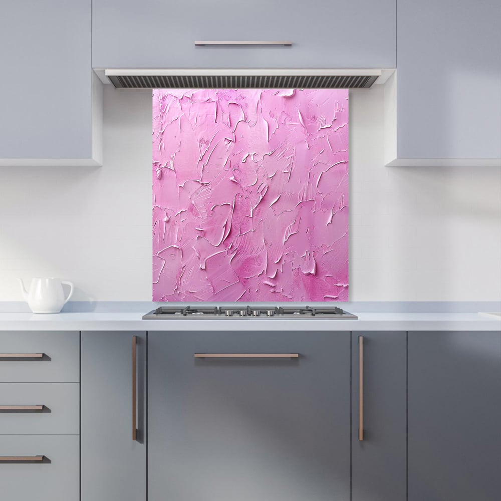 Warren Reed Designer Bright Pink Textured Effect Kitchen Splashback 65 x 60cm Image 1