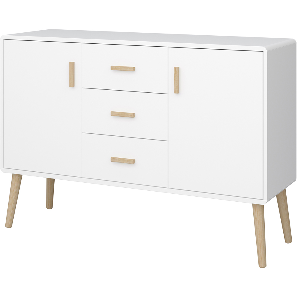 Florence 2 Door 3 Drawer Pure White Sideboard Image 4