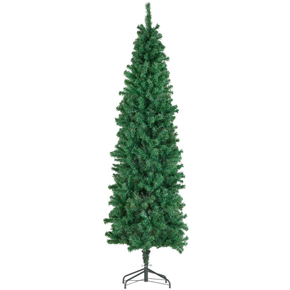 tectake Dense Needle Fir Tree Green Artificial Christmas Tree 6.8ft Image 1