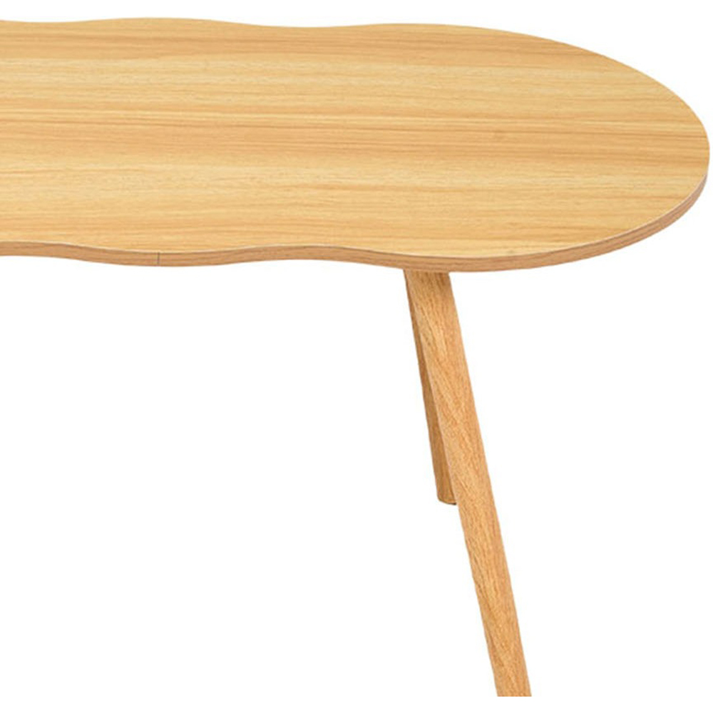 Living and Home Natural Wood Caterpillar Coffee Table with Pine Legs Image 5