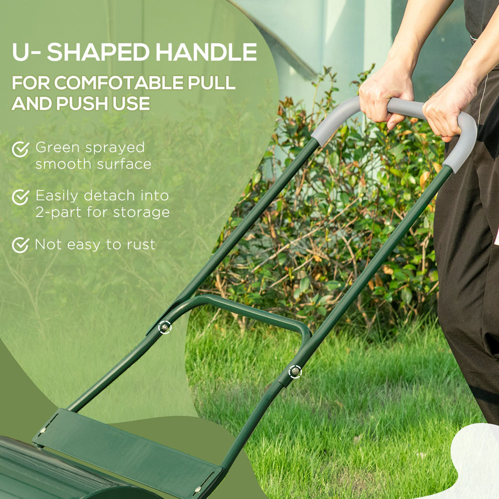 Outsunny 40L Green Fillable Collapsible Lawn Roller Image 5