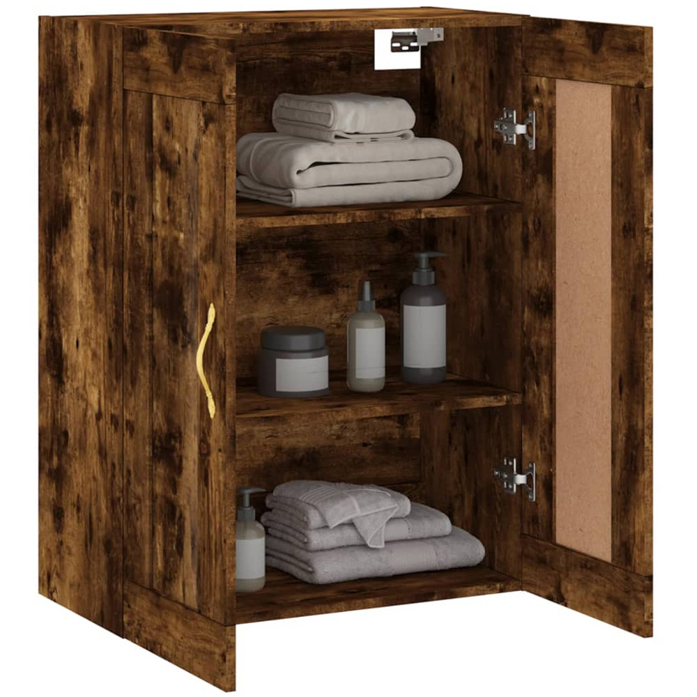 vidaXL 2 Door Smoked Oak Wall Mounted Cabinet Image 5