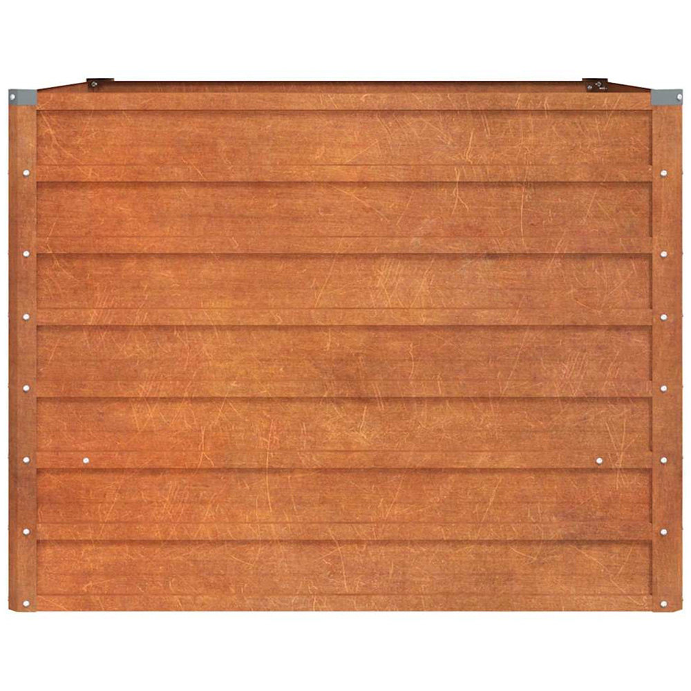 vidaXL Brown Corten Steel Raised Garden Bed 77 x 100 x 100cm Image 3