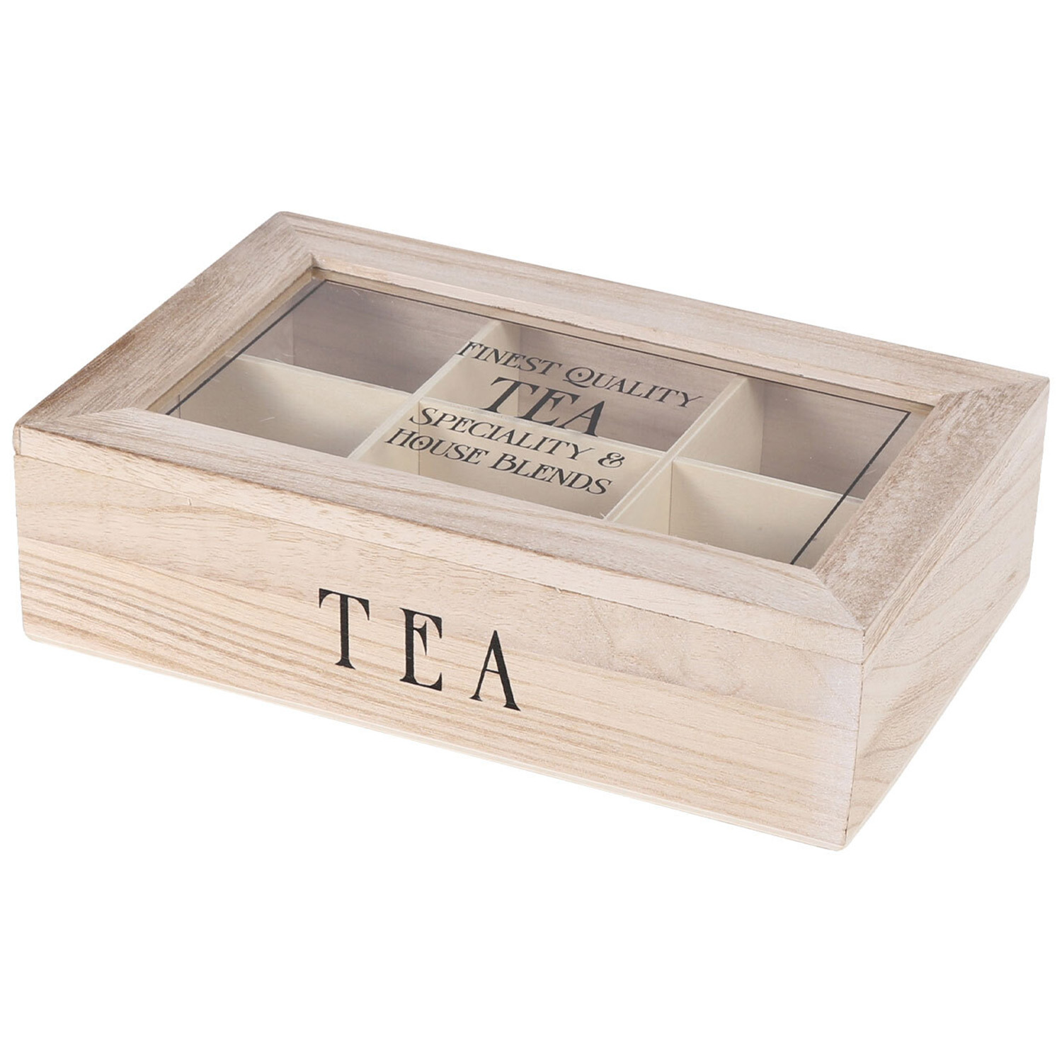 Tea Box with 6 Compartments Image 1