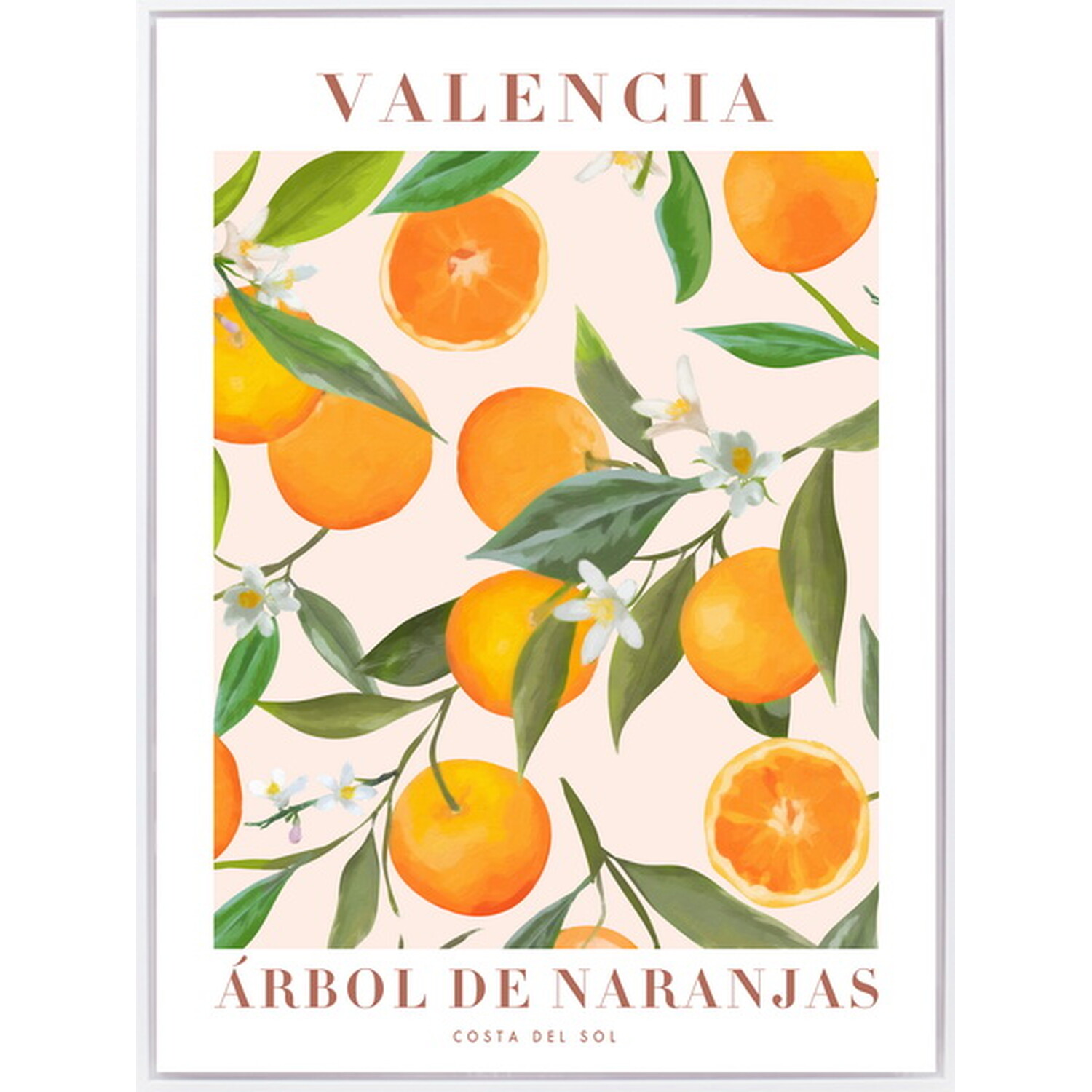 Vibrant Citrus Tree Framed Art - White Image 2