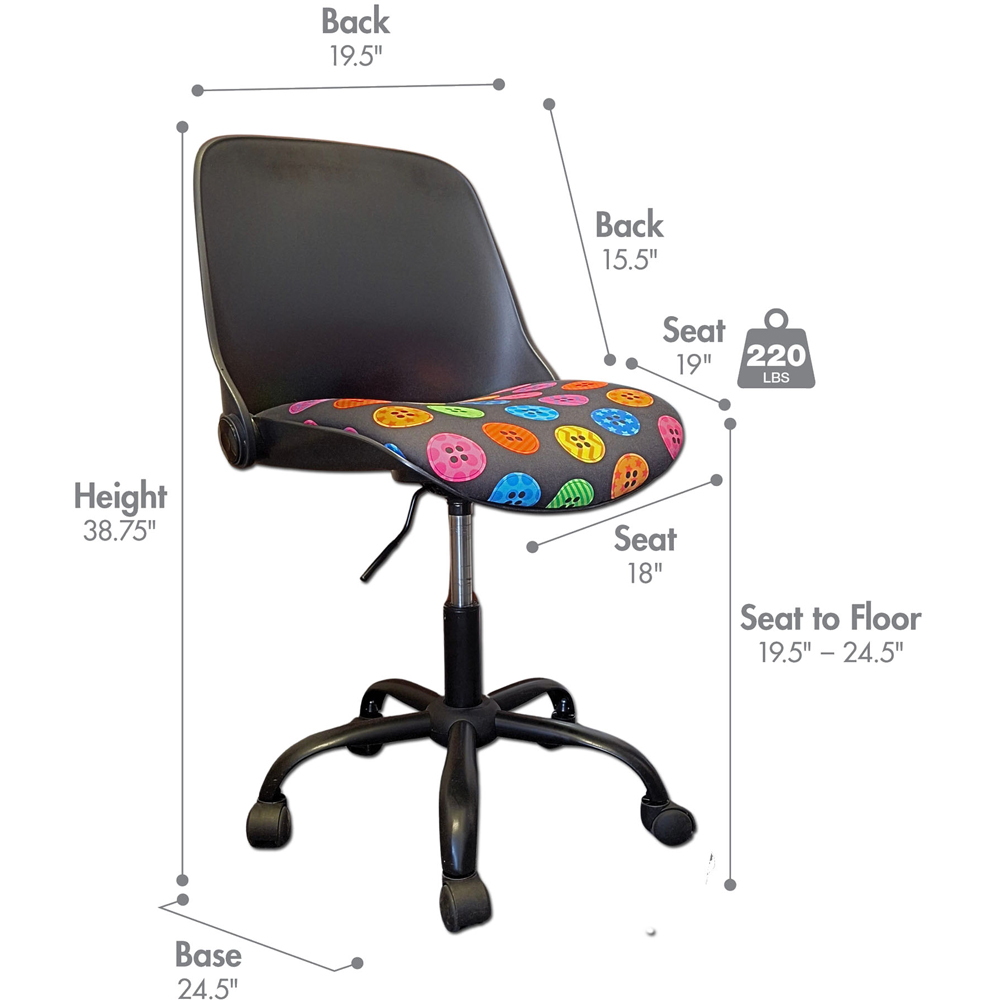 Sewing Online 18618 Buttons Hydraulic Foldable Sewing and Office Chair Image 8