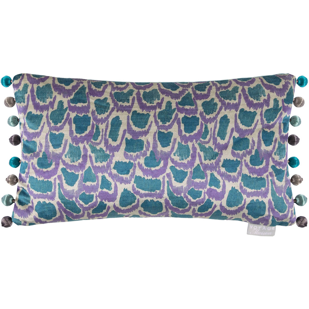 Voyage Maison Nada Emerald Printed Feather Filled Cushion 30 x 50cm Image 1