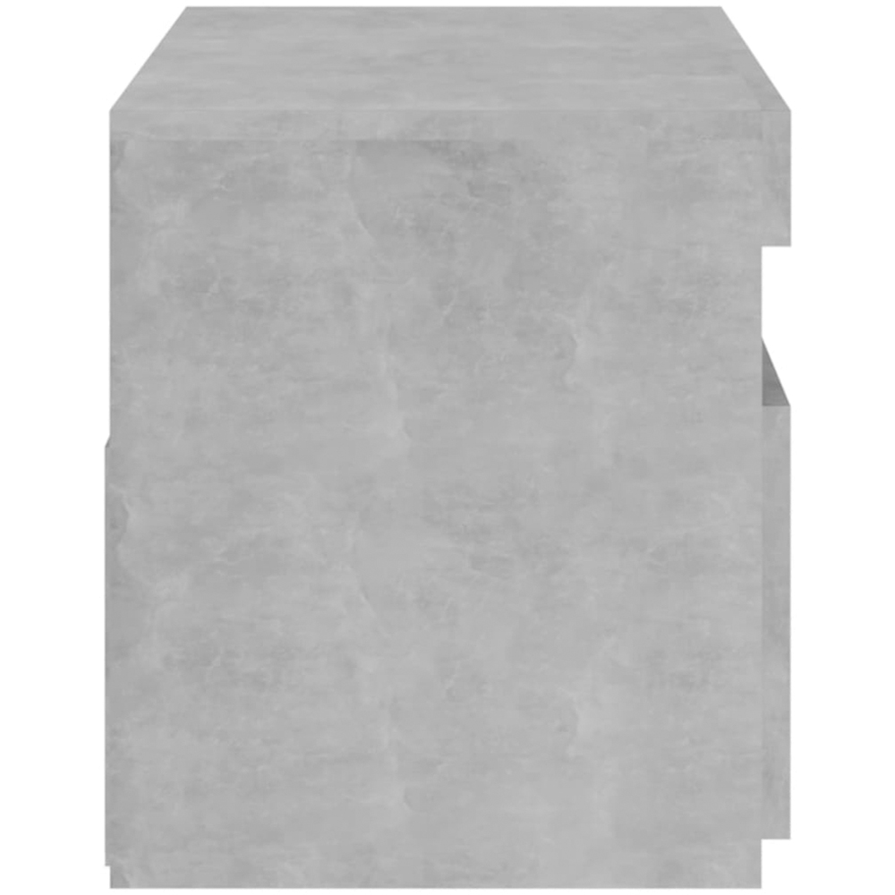 vidaXL Single Door Single Shelf Concrete Grey TV Cabinet with LED Lights Image 6