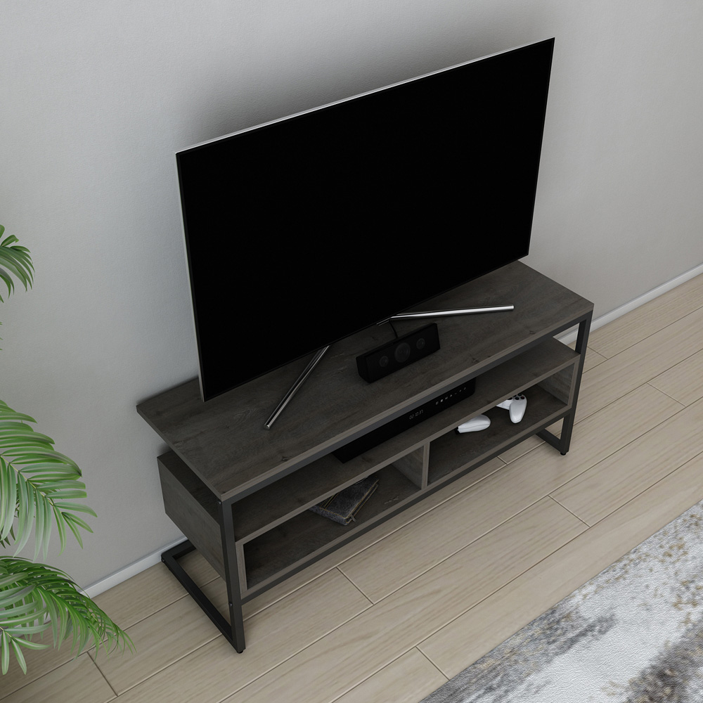 Decorotika Merrion 3 Shelf Black Wenge TV Stand for 50 inch TV Image 6