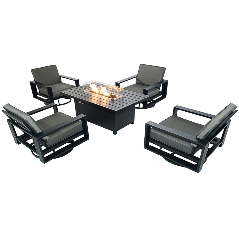 Furniture One 4 Seater Aluminium Garden Dining Set Image 2