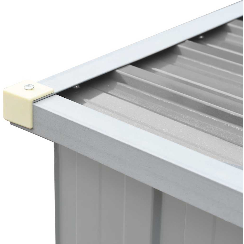vidaXL 3 x 11ft Grey Garden Log Storage Shed Image 4