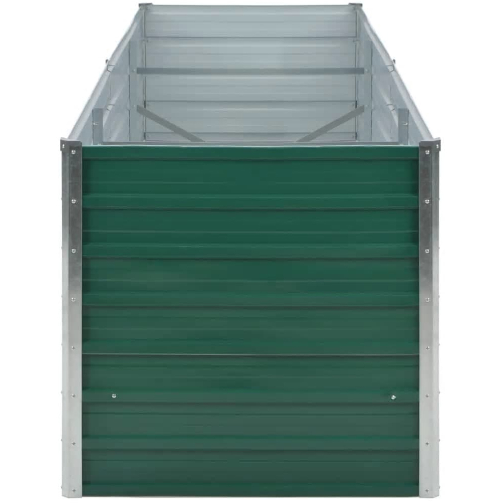vidaXL Green Galvanised Steel Raised Garden Bed 77 x 240 x 80cm Image 4