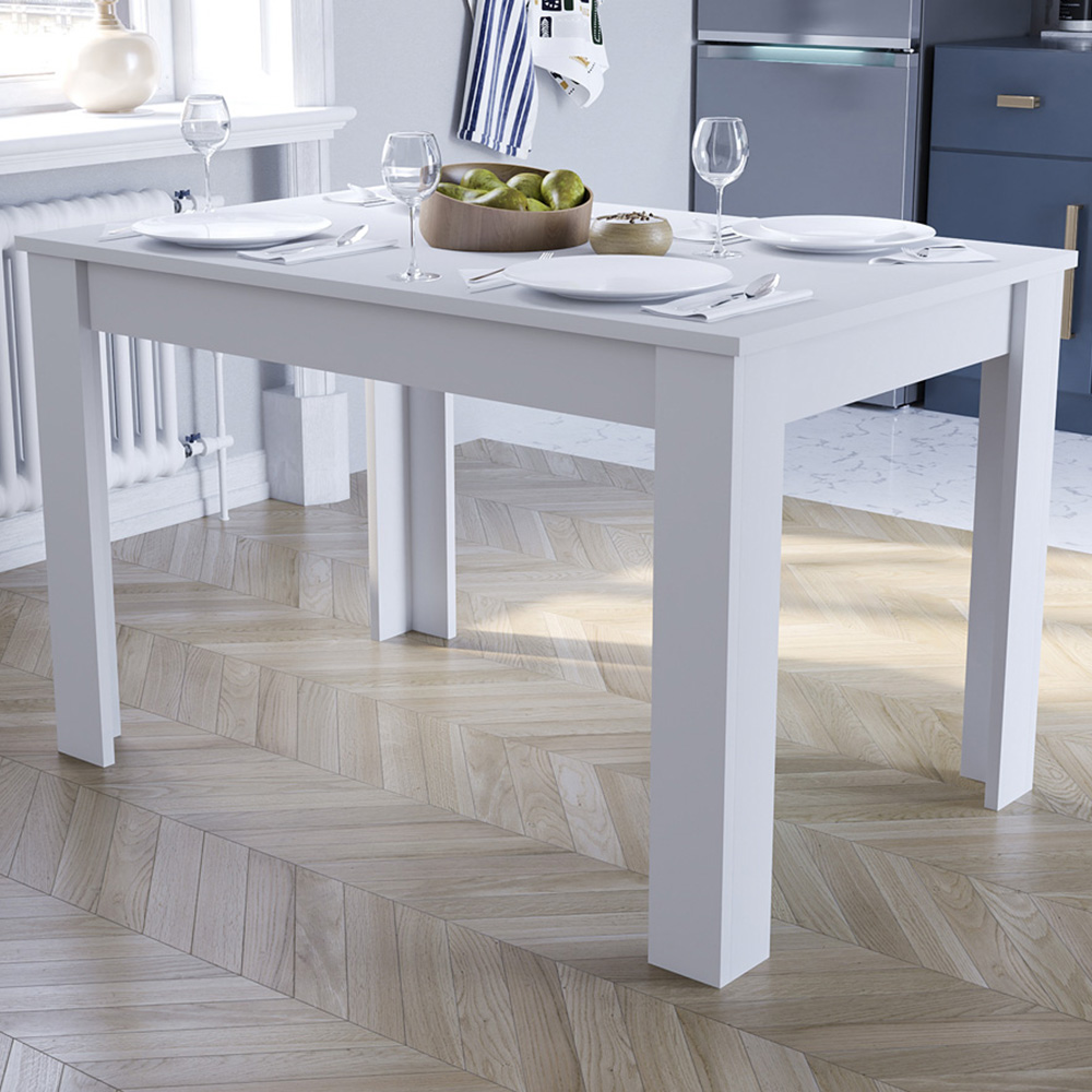 Vida Designs Medina 4 Seater Dining Table White Image 1