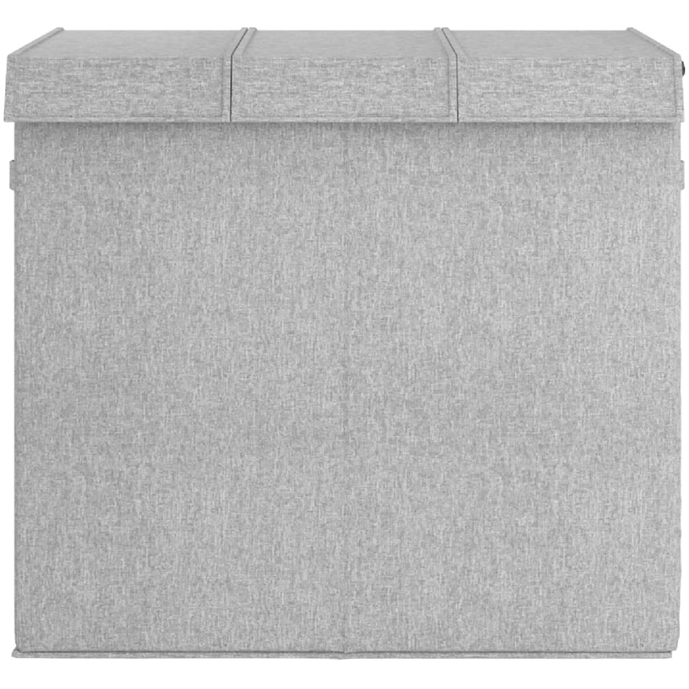 vidaXL Grey Faux Linen Foldable Laundry Hamper with 3 Mesh Bag 59 x 64.5 x 34.5cm Image 2