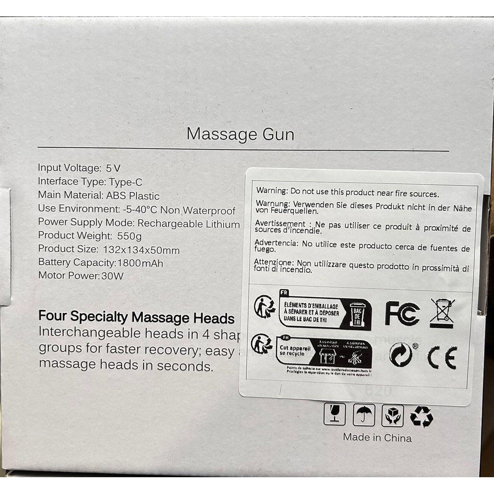 DYZI Mini Deep Tissue Portable 6 Speeds Handheld Muscle Massage Gun Image 4