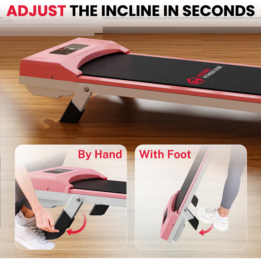 Rattrix Pink Manual Incline Treadmill Image 5