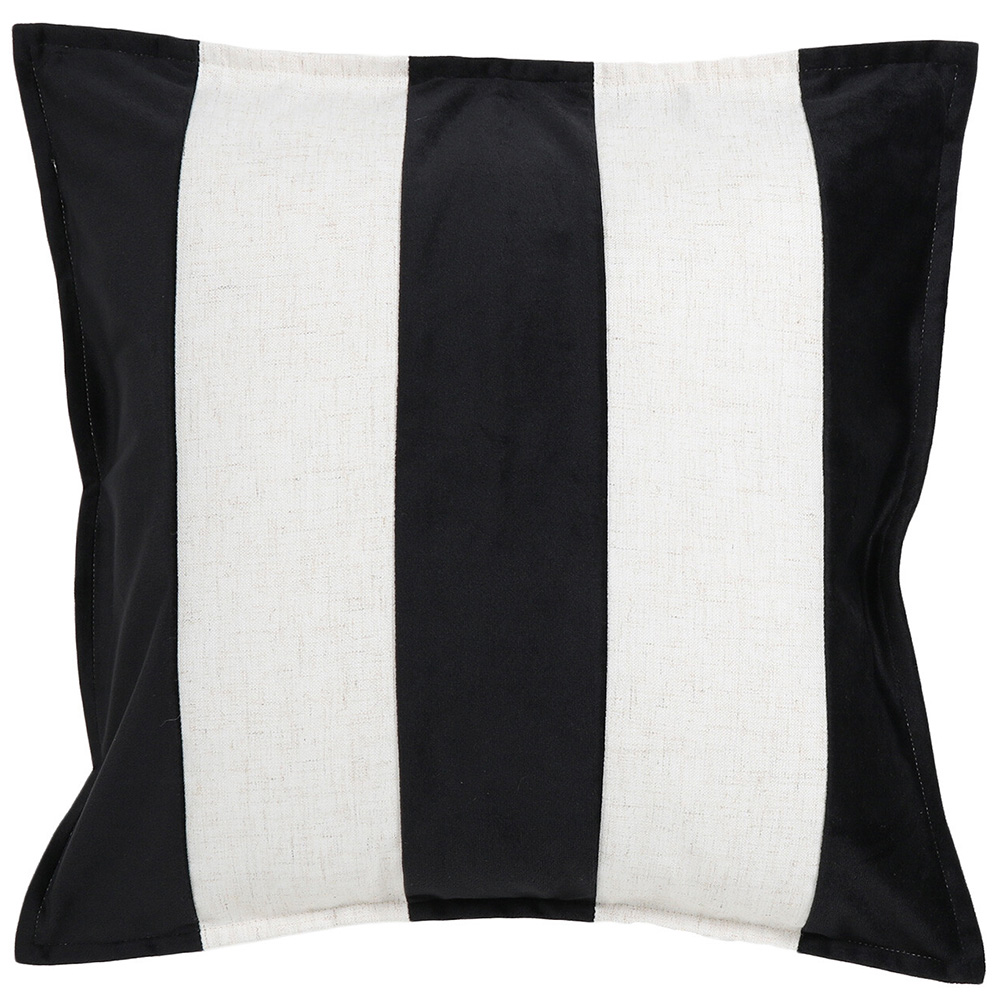 Divante Black Velvet Stripe Cushion Image