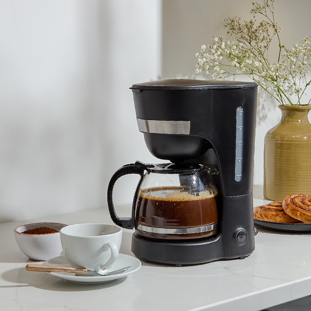 Quest 36579 Black Reusable Nylon Filter 1.25L Drip Coffee Machine Image 5
