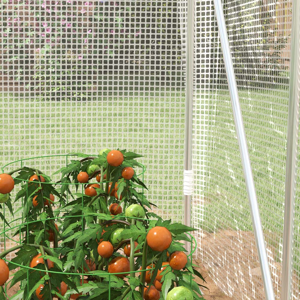 Outsunny PE Mesh Steel 6.5 x 9.8ft Polytunnel Greenhouse Image 3