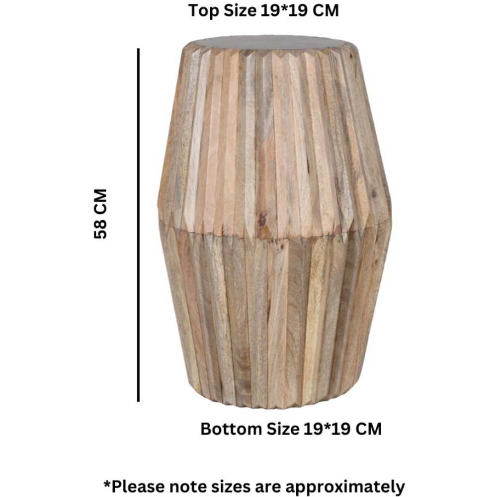 Brooklyn Hudson Carved Mango Wood Side Table Image 5