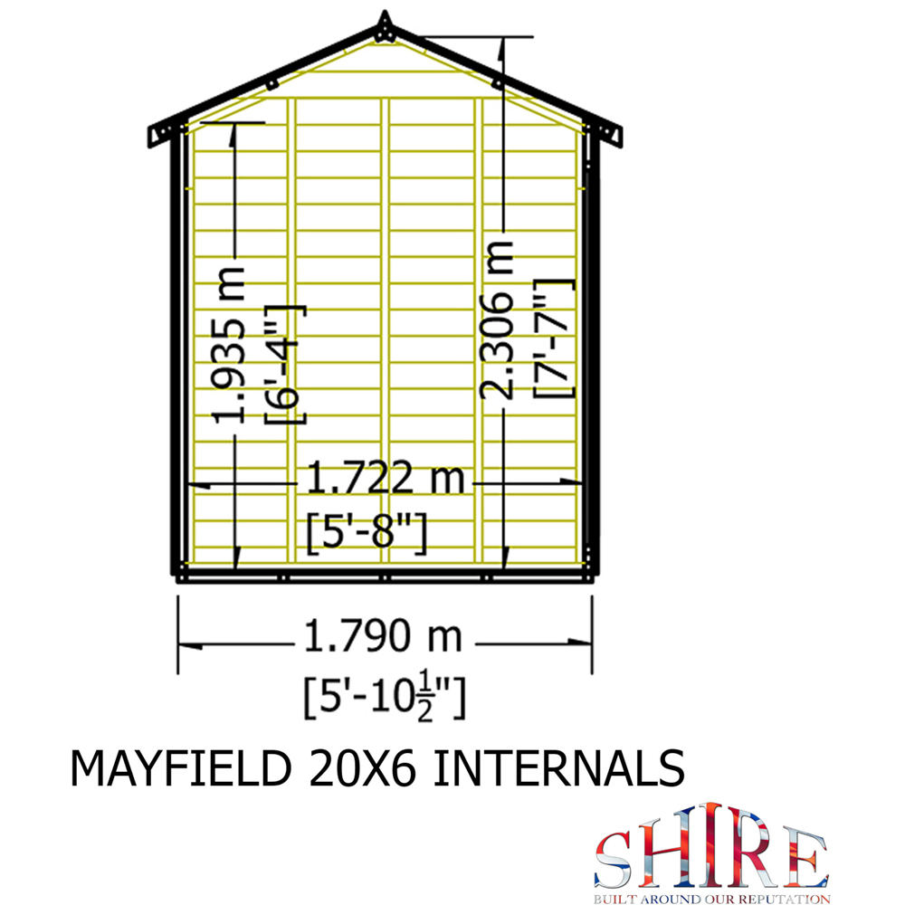 Shire Mayfield 20 x 6ft Summerhouse Image 8