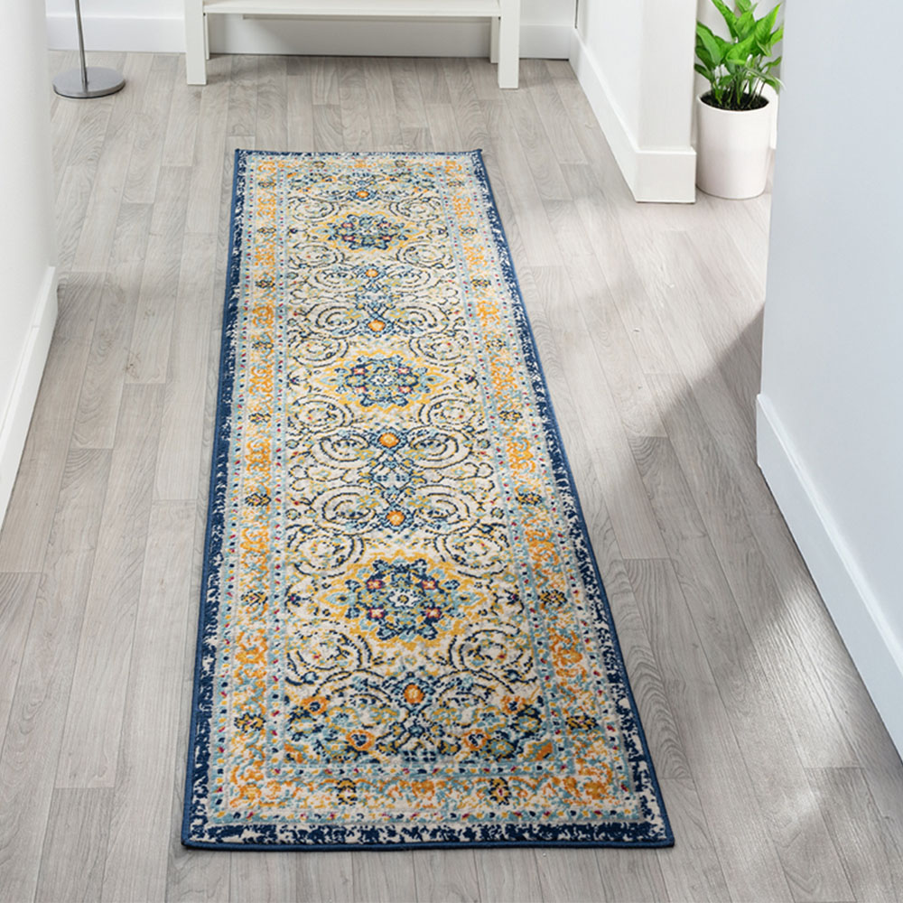 Desire Rugs San Marino Multicolour Medallion Floral Rug 60 x 220cm Image 2