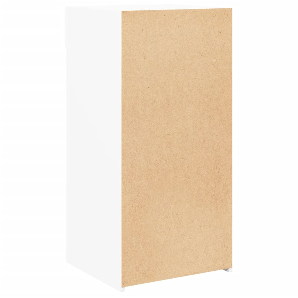 vidaXL Single Drawer 3 Shelf White Sideboard Image 6